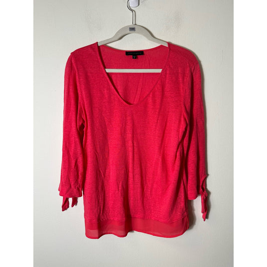 Sanctuary Pink V-Neck Tee Shirt Sz M