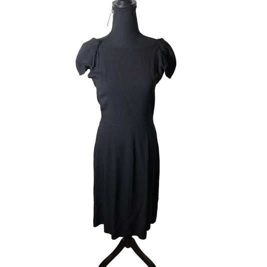Prada Black Sleeveless Midi Dress Sz 42/6