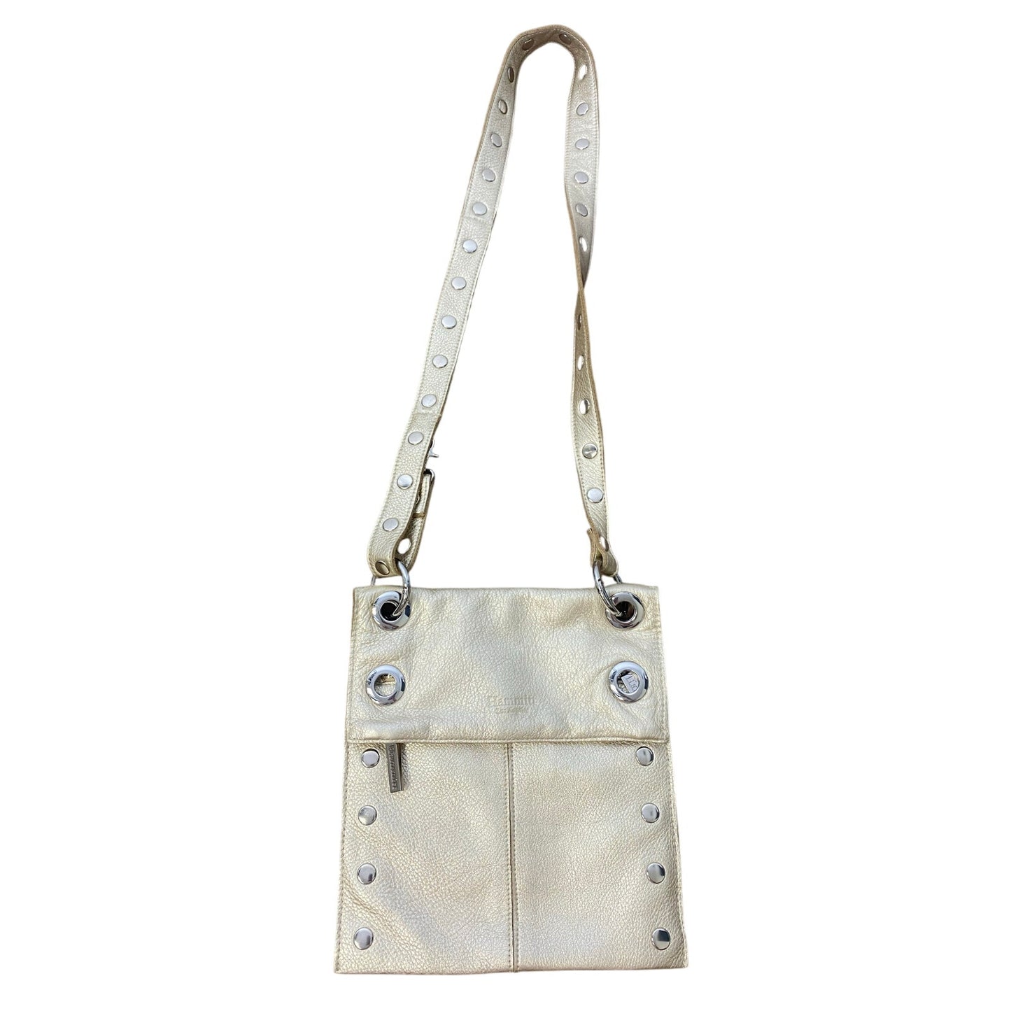 Hammitt Los Angeles Medium Pewter Leather Crossbody Bag