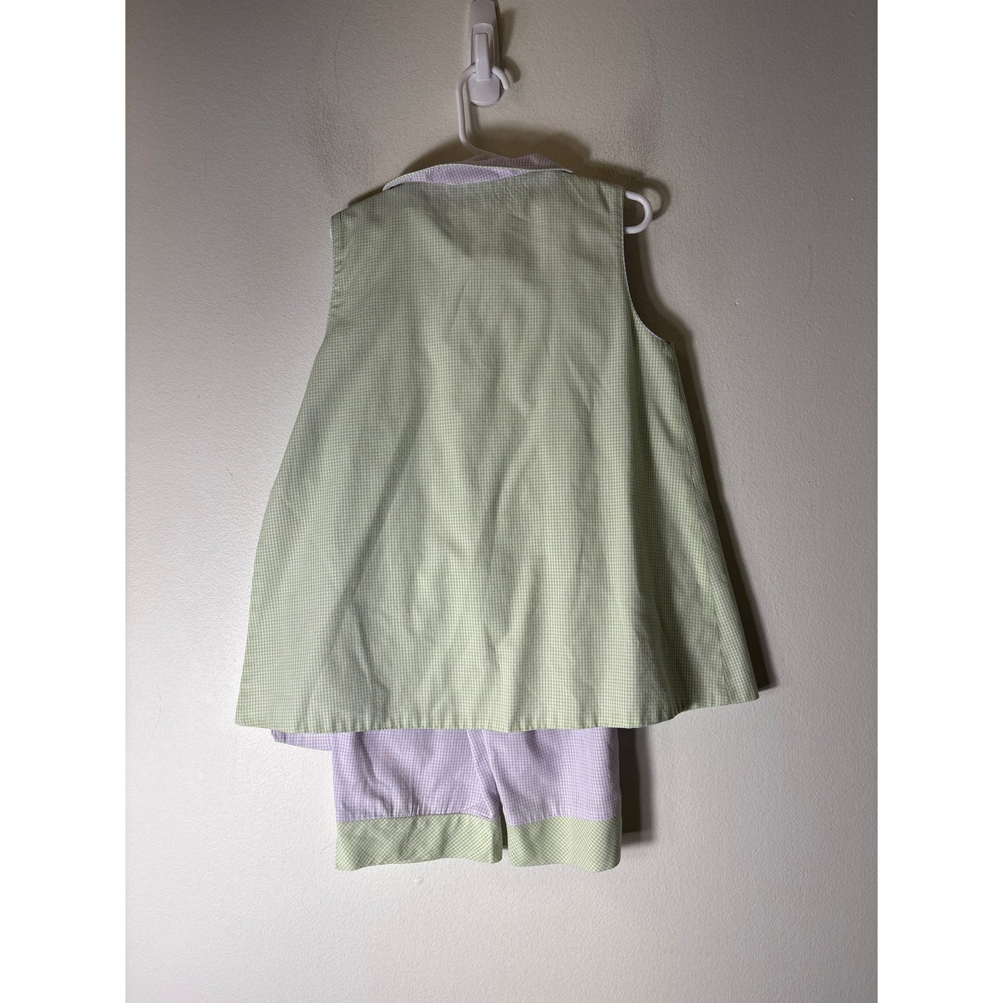 Girls Vintage Amanda Remembered Purple&Green Check top&pants set Sz 6