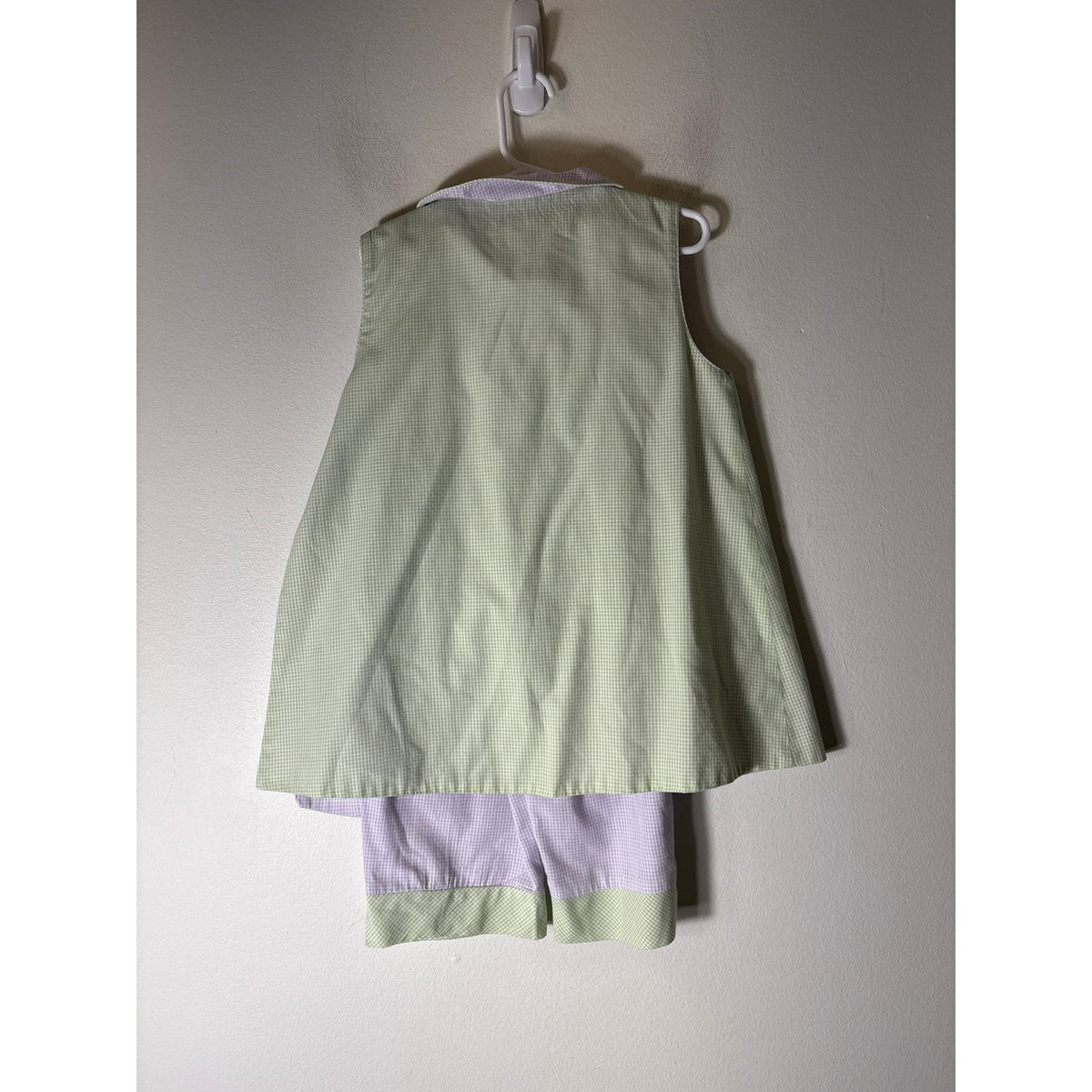 Girls Vintage Amanda Remembered Purple&Green Check top&pants set Sz 6