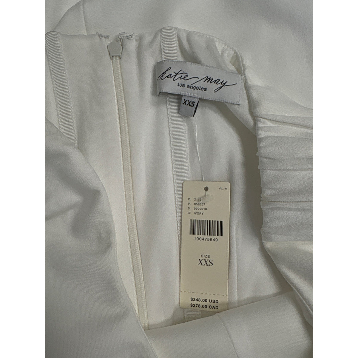 NWT Katie May White Off The Shoulder Mini Dress Sz XXS