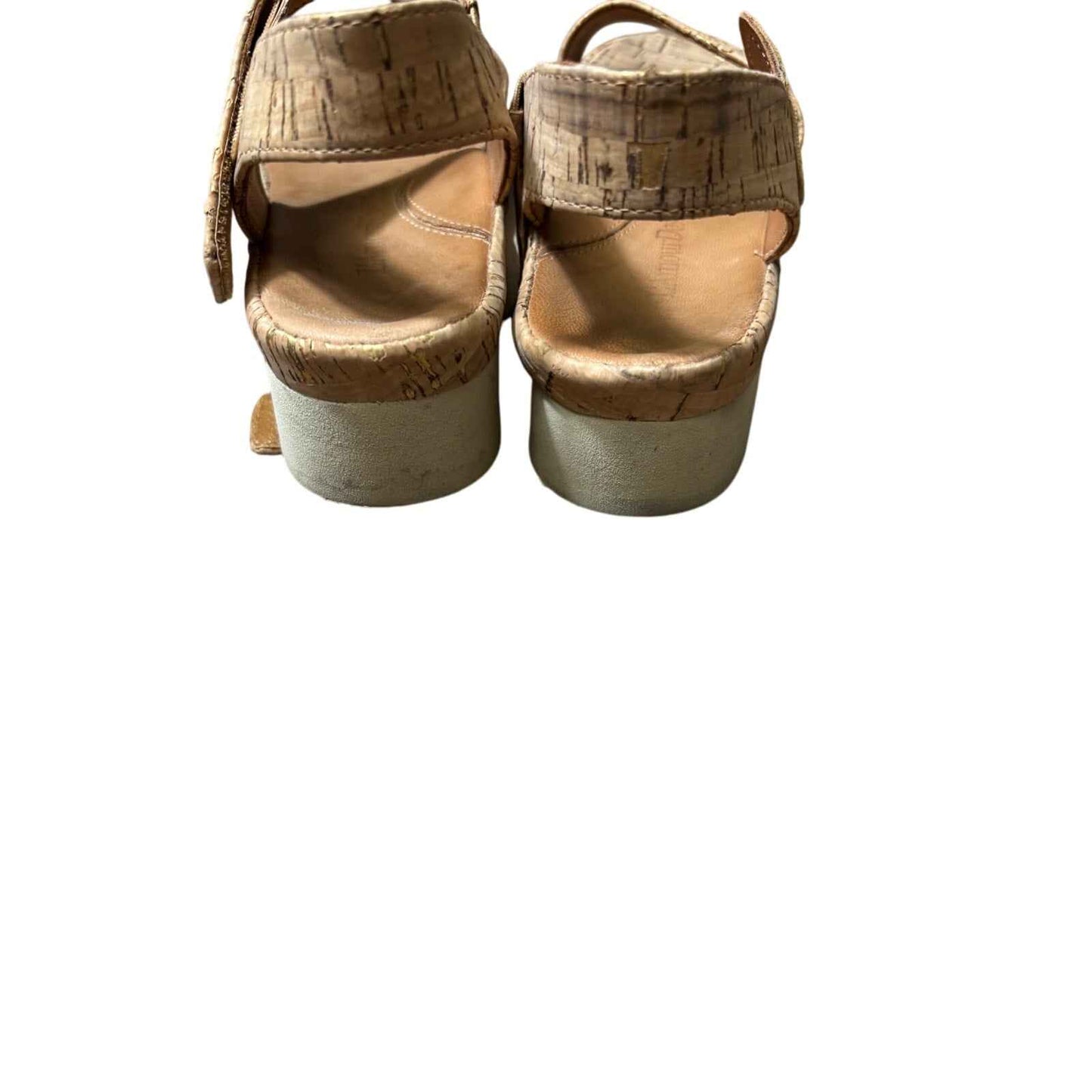 L'amour Des Pieds Tan Cork Platform Sandals Sz 8.5