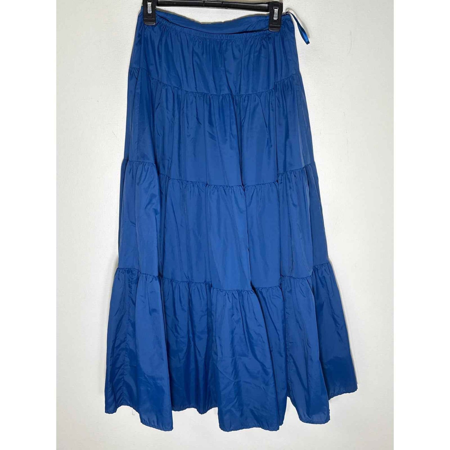Staud Cobalt Blue Tiered Nylon Skirt Sz S