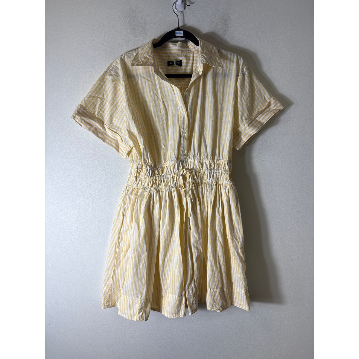 J. Crew Yellow Stripe Cotton Summer Dress Sz 10