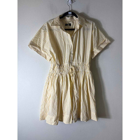 J. Crew Yellow Stripe Cotton Summer Dress Sz 10