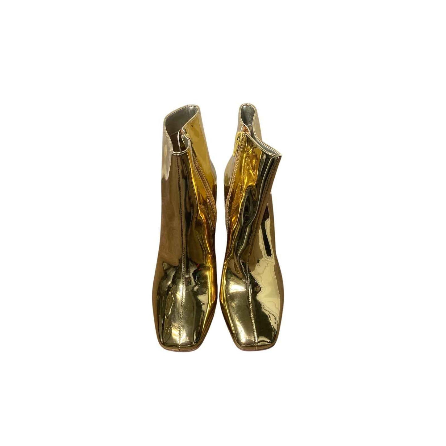 NWOB Katy Perry Shiny Gold The Linksy Bootie Sz 6