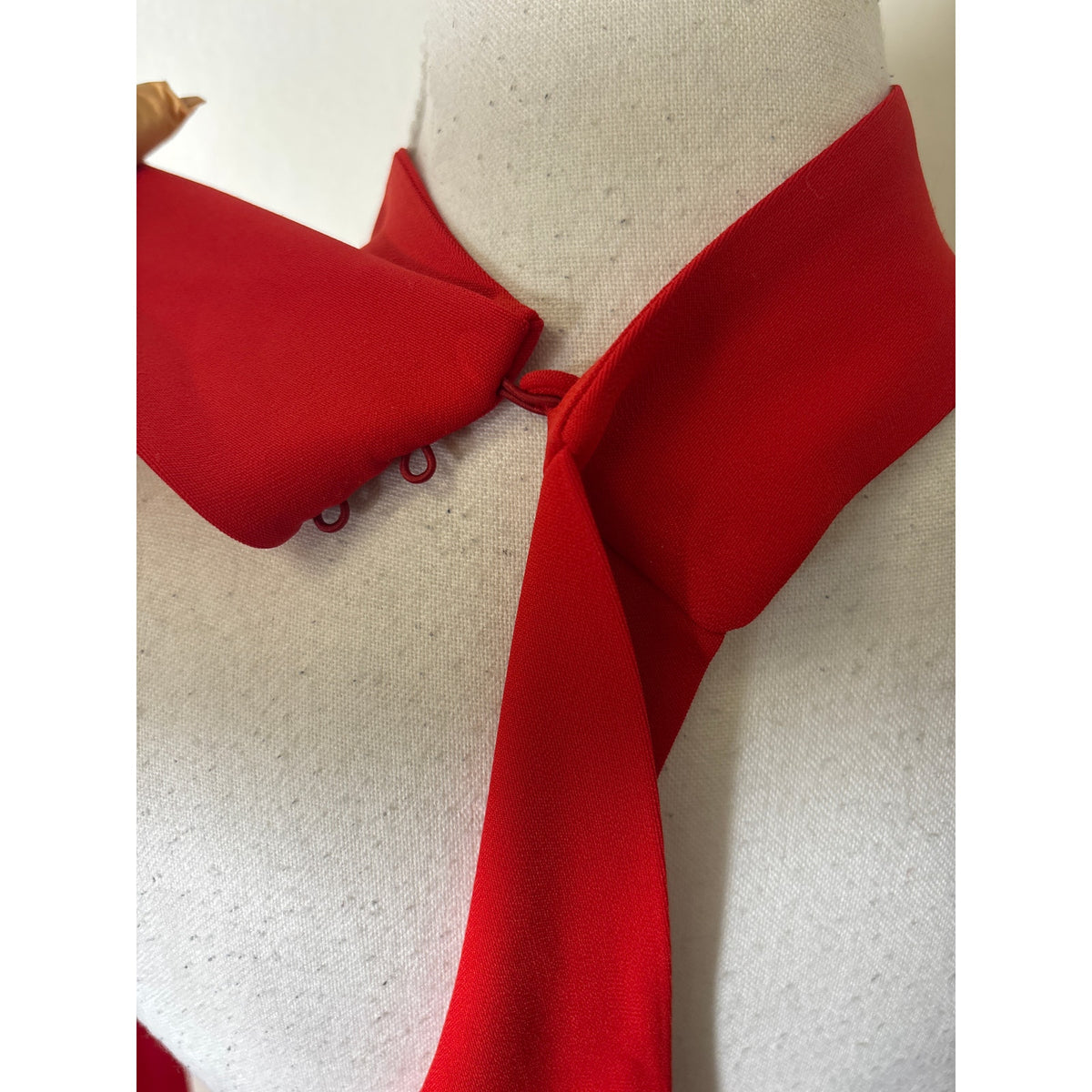 Mango MNG Capsule Red One Shoulder Floor Length Ruched Gown Sz 8