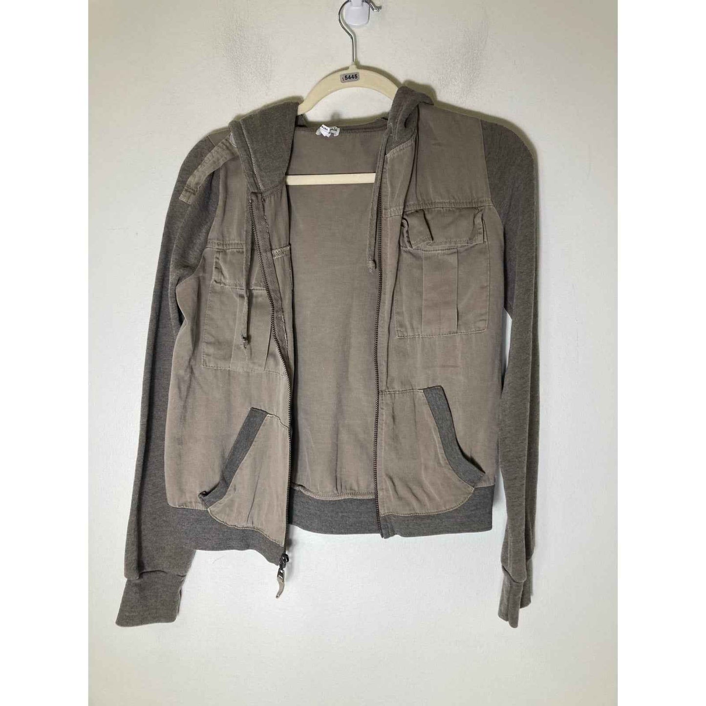 Splendid Green Zip Up Cardigan sz s