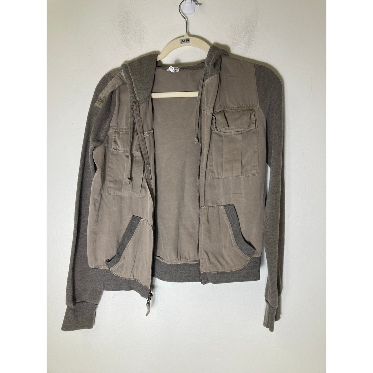 Splendid Green Zip Up Cardigan sz s