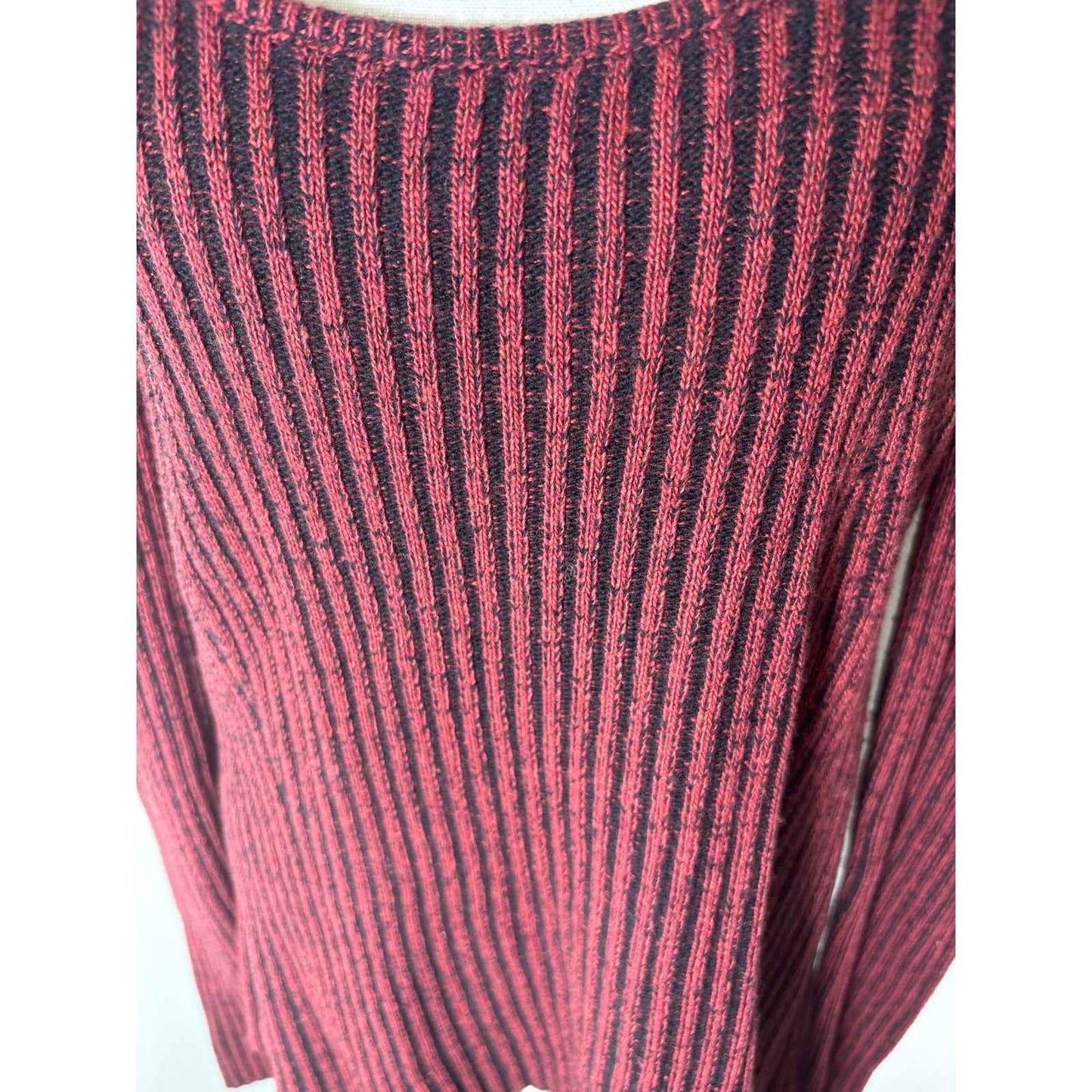 Proenza Schouler Black and Red Scoop Neck Sweater Sz XL