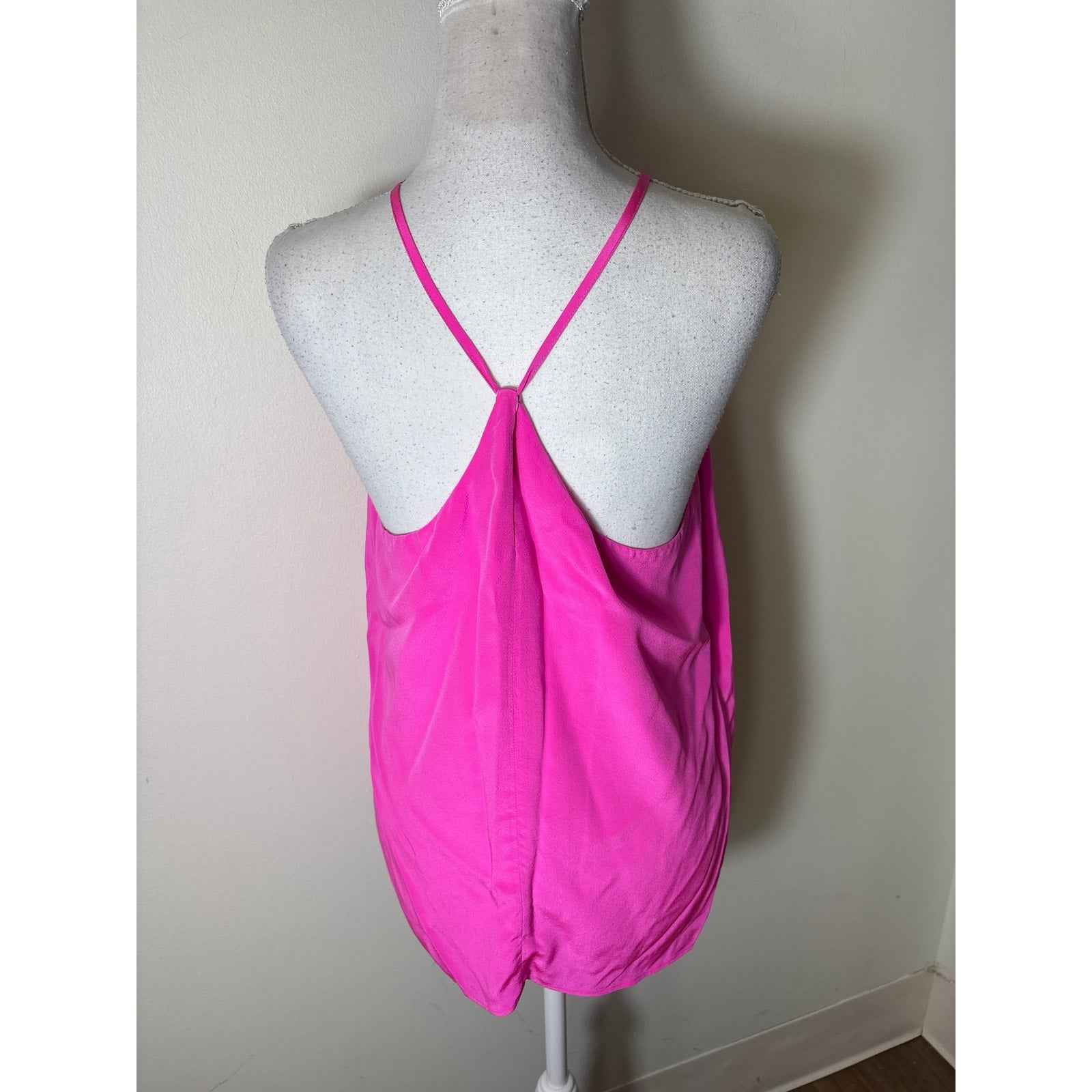 Lavender Brown Hot Pink Strappy Camisole Sz M