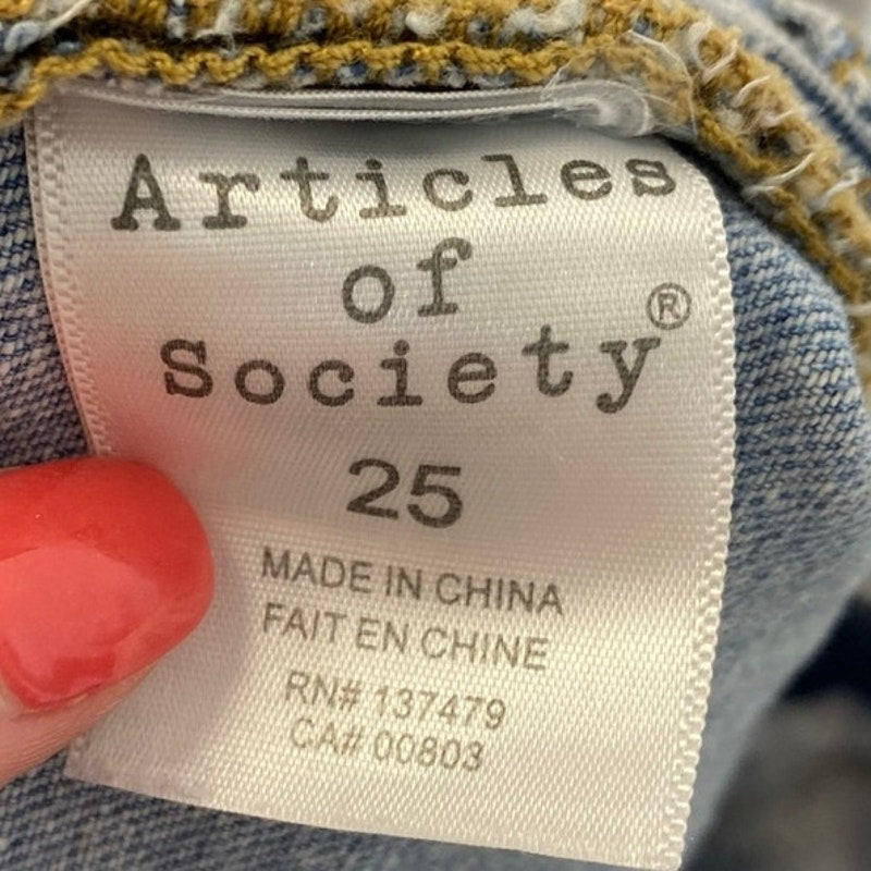 Articles of Society Denim Blue Mini Skirt Sz 25/2