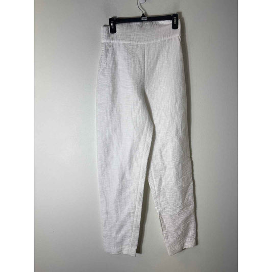 Rachel Comey White Straight Leg Back Zip Ankle Pants Sz S