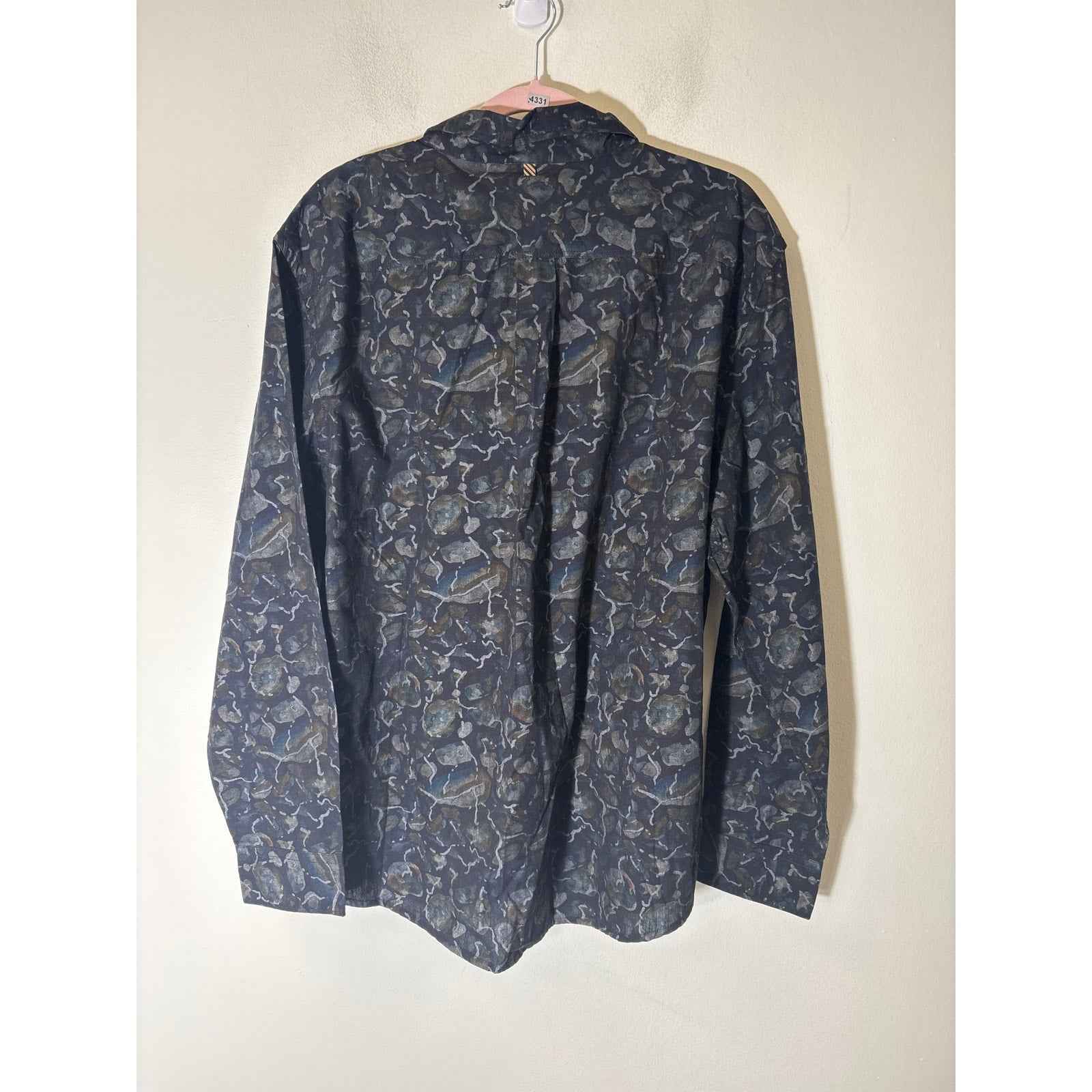 NWT Men's Billy Reid Carbon Blue Lowtide Pocket Shirt Sz XL