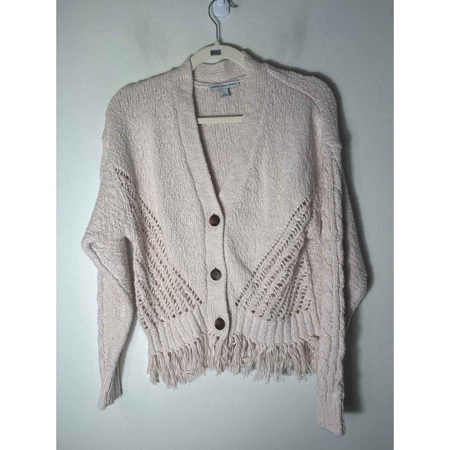 Cotton by Autumn Cashmere Long Sleeve Cotton Knit Button Up Cardigan Sz S