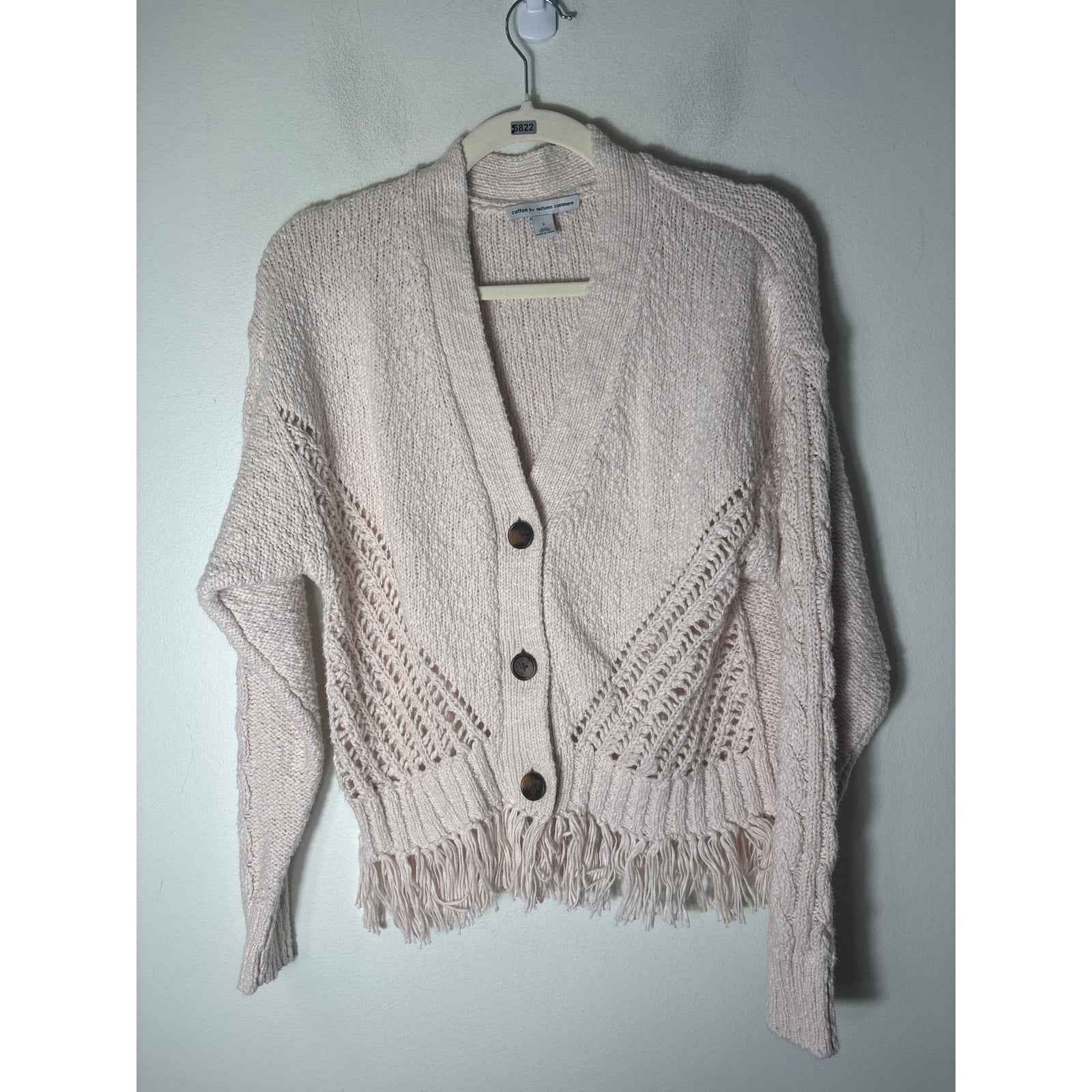 Cotton by Autumn Cashmere Long Sleeve Cotton Knit Button Up Cardigan Sz S