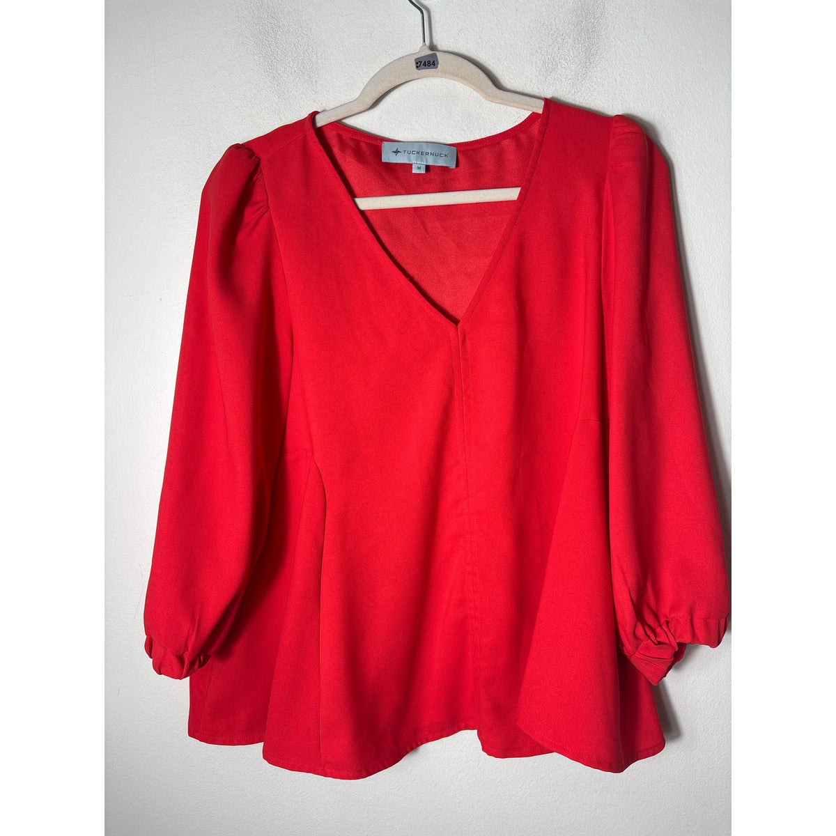 Tuckernuck Red V Neck Top Sz M
