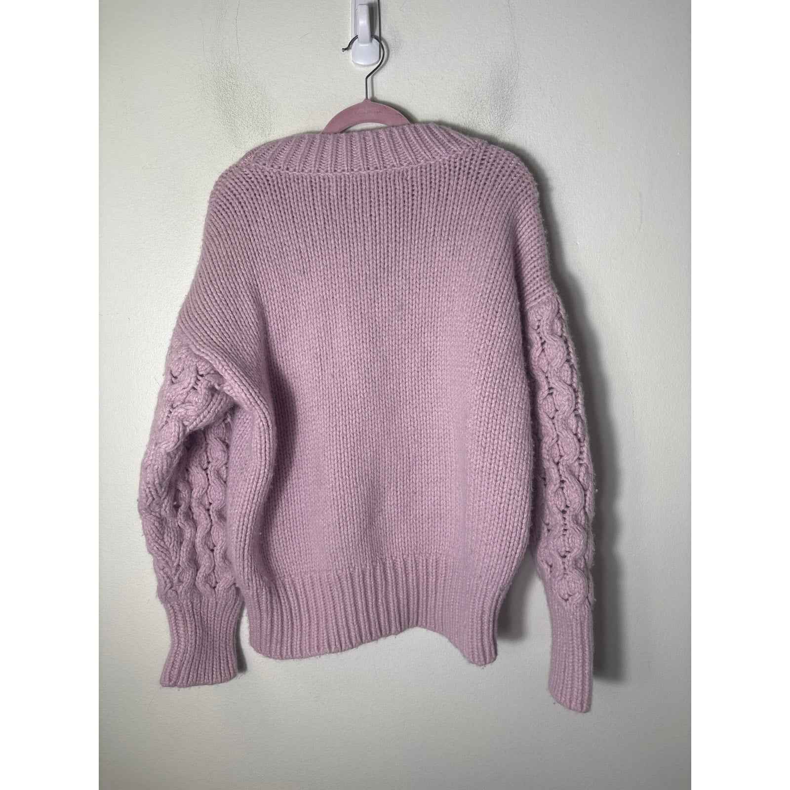 Marie Oliver Pinkish Purple Knit Long Sleeve Sweater Sz S