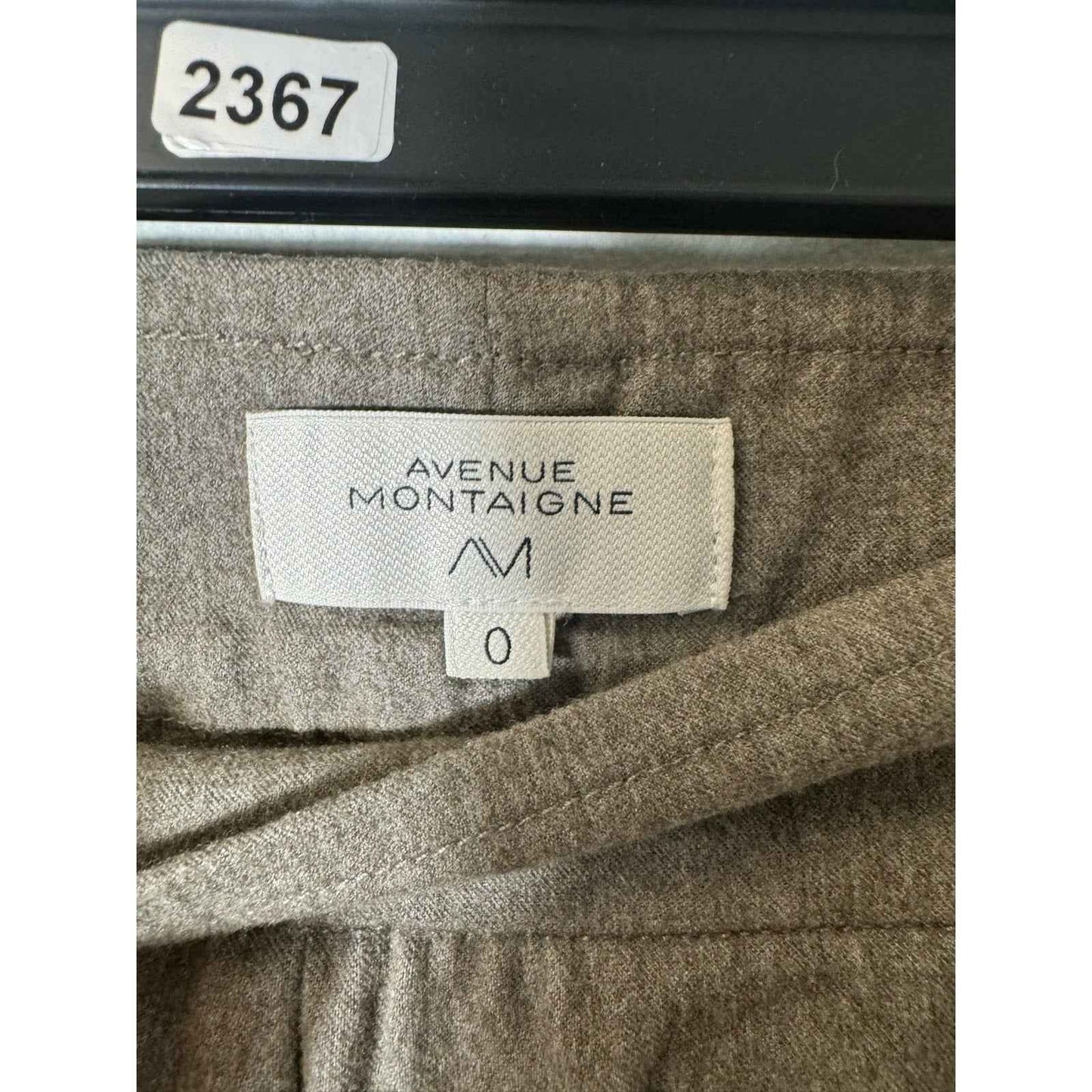 Avenue Montaigne Brown Gray Pull on Flare Leg Ankle Pants Sz 0