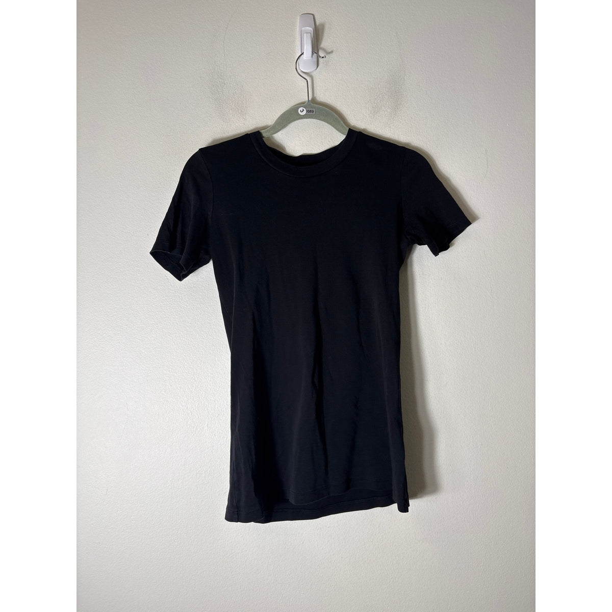 Theory Black Short Sleeve Crew Neck Cotton Tee Shirt Sz P (S)