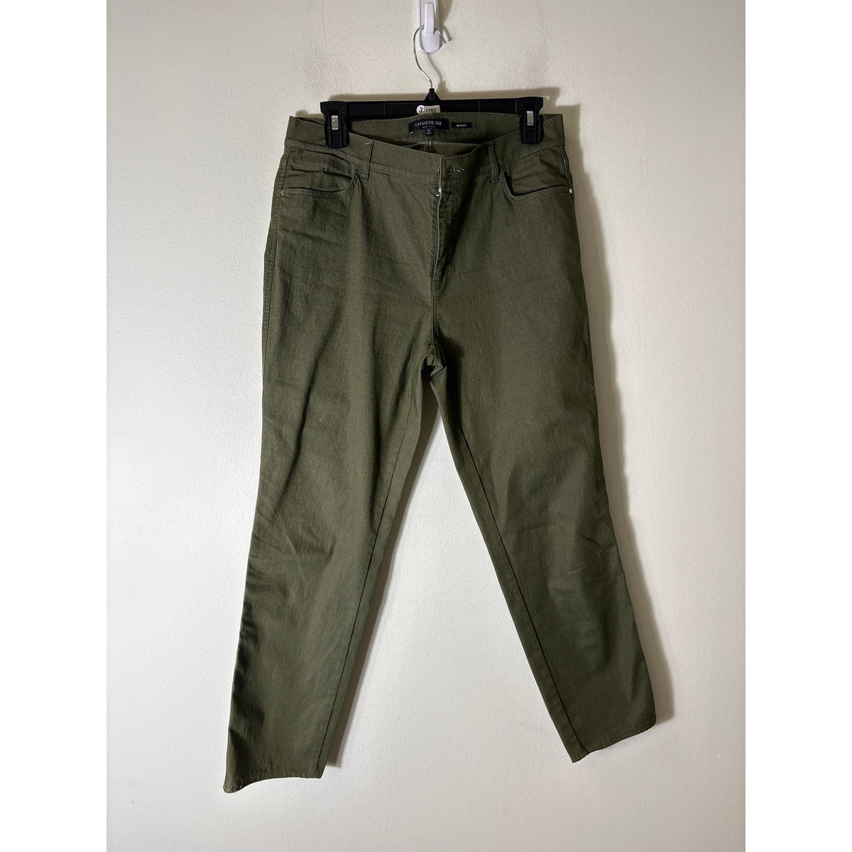 Lafayette 148 Army Green Denim Sz 10