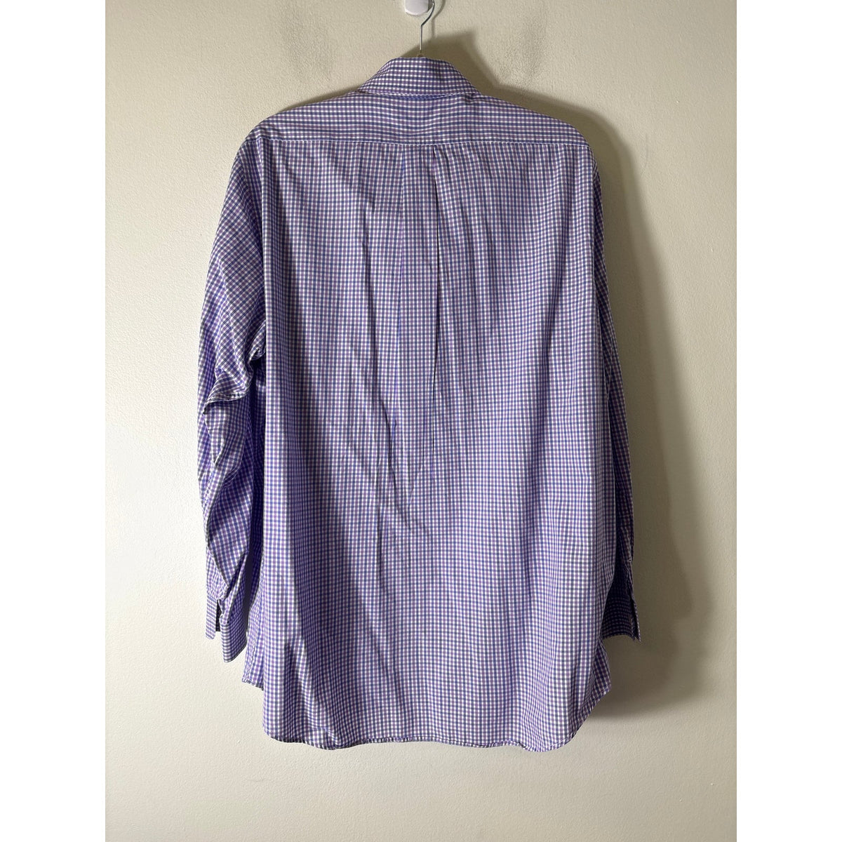 Mens Southern Marsh Purple Gingham Button Up Shirt Sz L