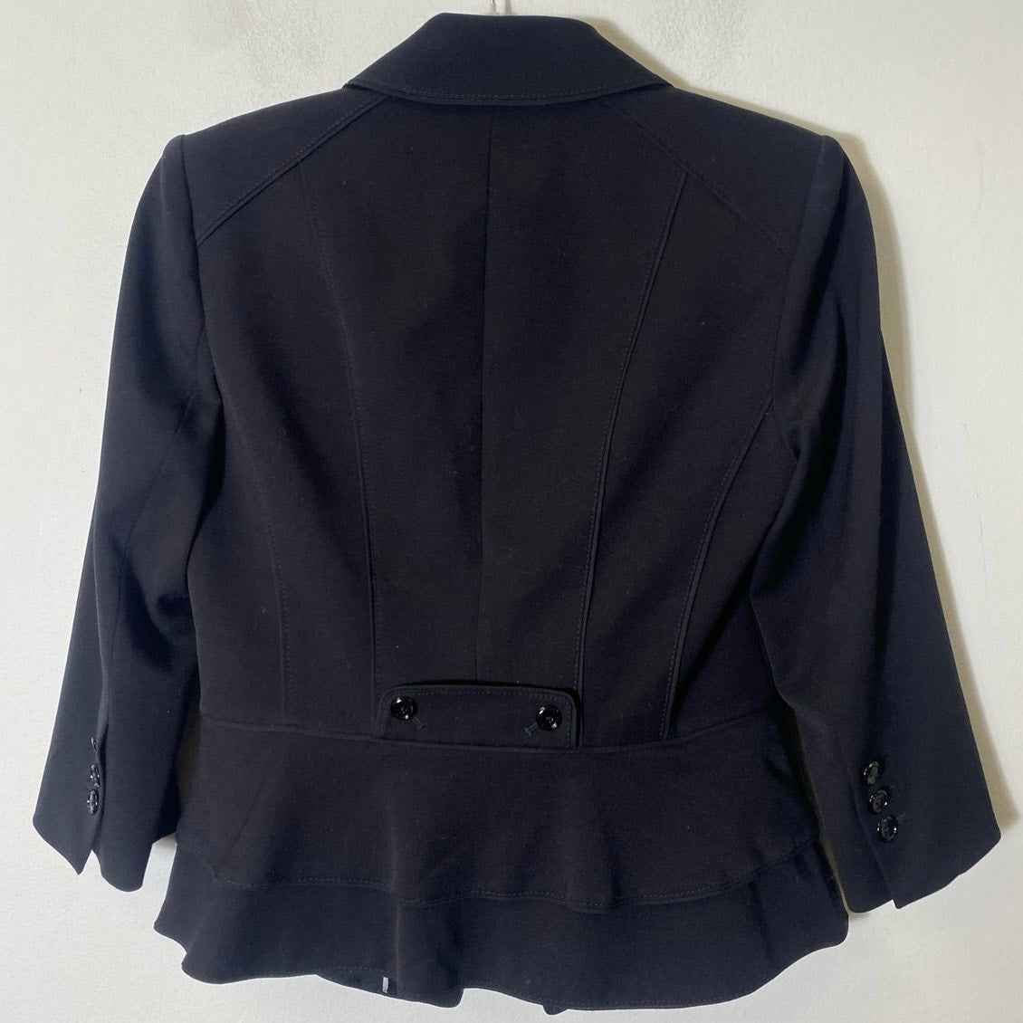 White|Black Structured Black Blazer Sz 4