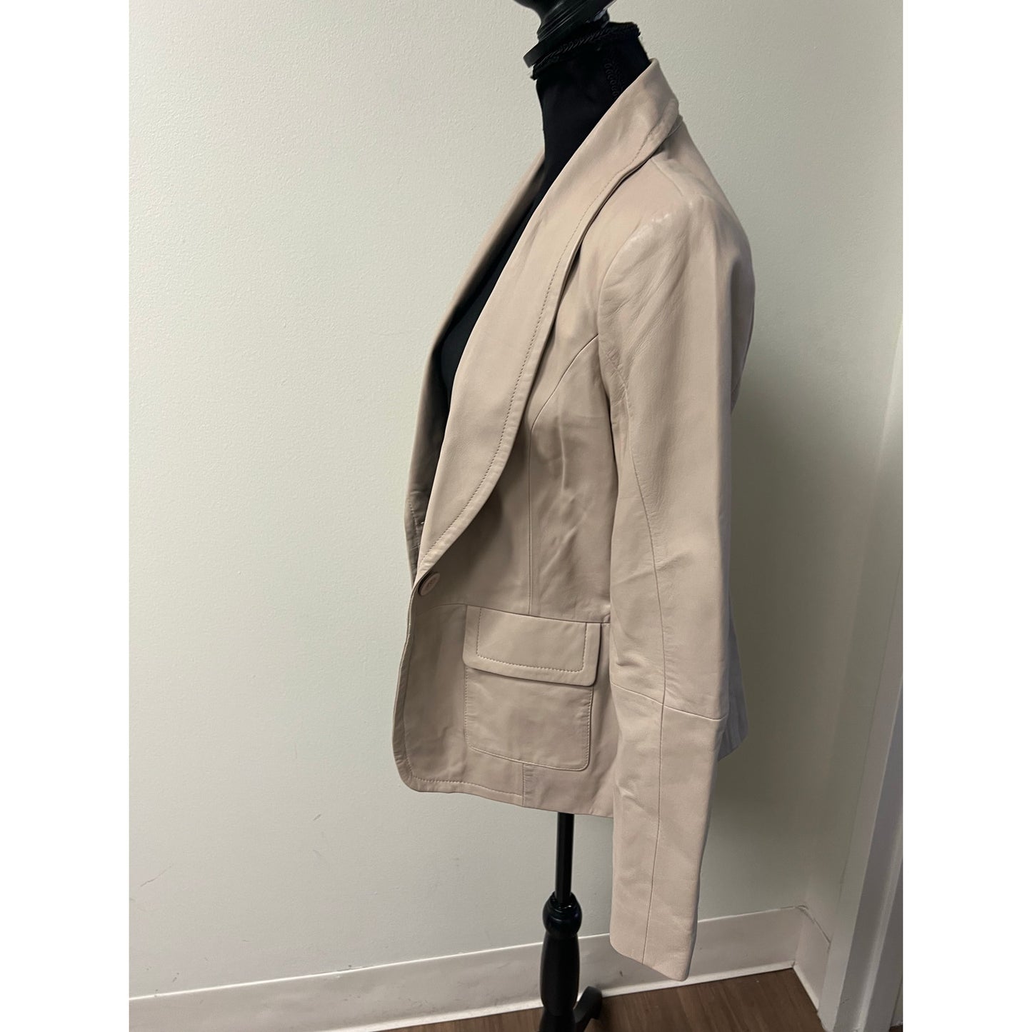BOD & CHRISTENSEN Tan Leather Jacket Sz S