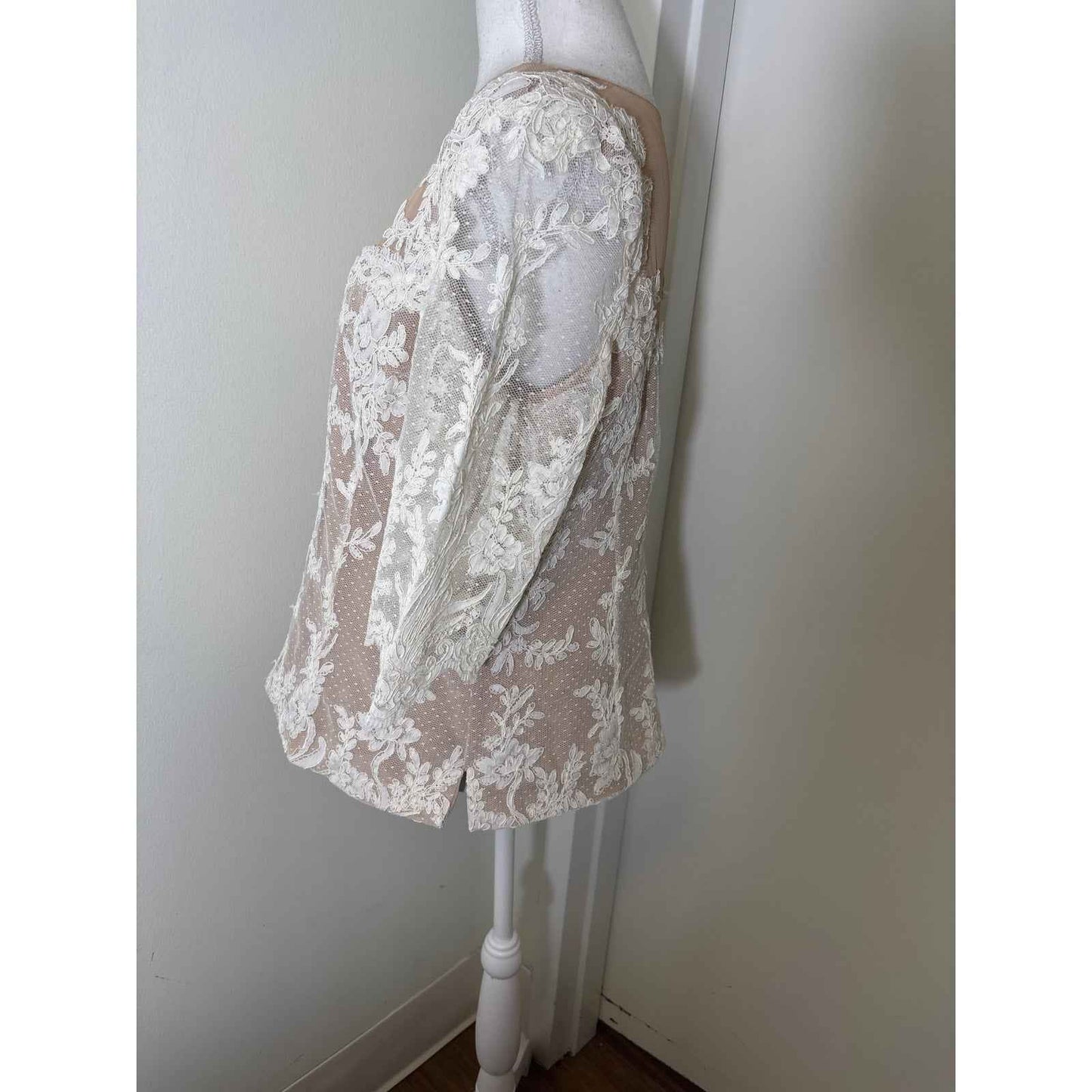 Rickey Freeman Terry Jon Champagne 2 Piece Floor Length Ball Skirt Sz 16