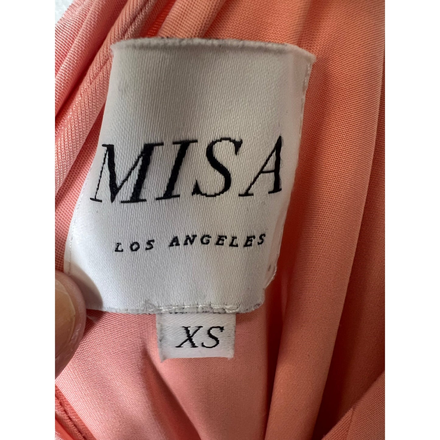MISA Los Angelas cocktail Dress. Peach Sz XS