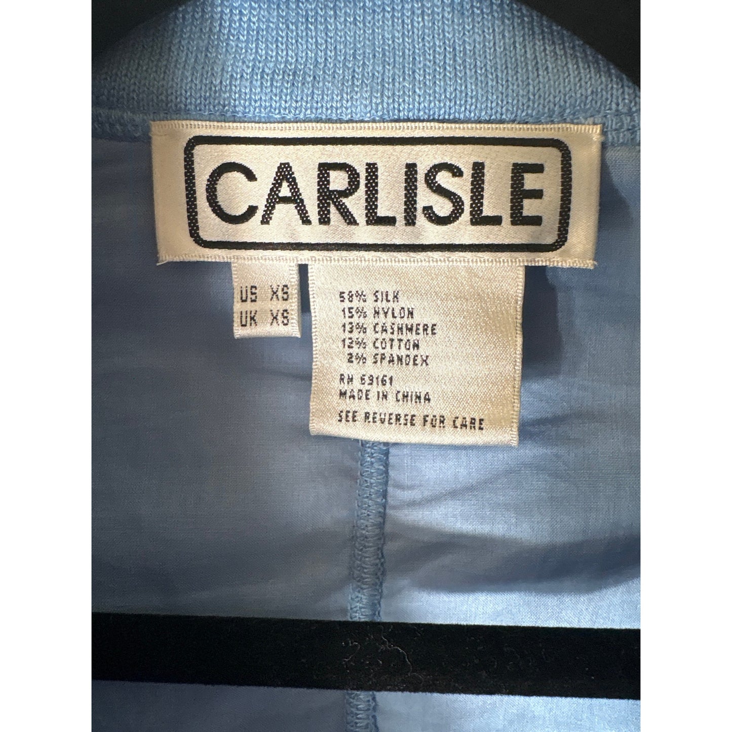 Carlisle Light Blue Sweater Blazer Sz xs