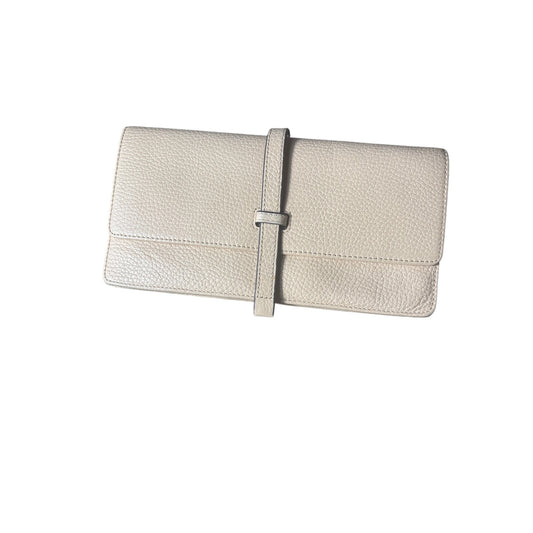 Annabell Ingle Peach Pebbled Leather Clutch
