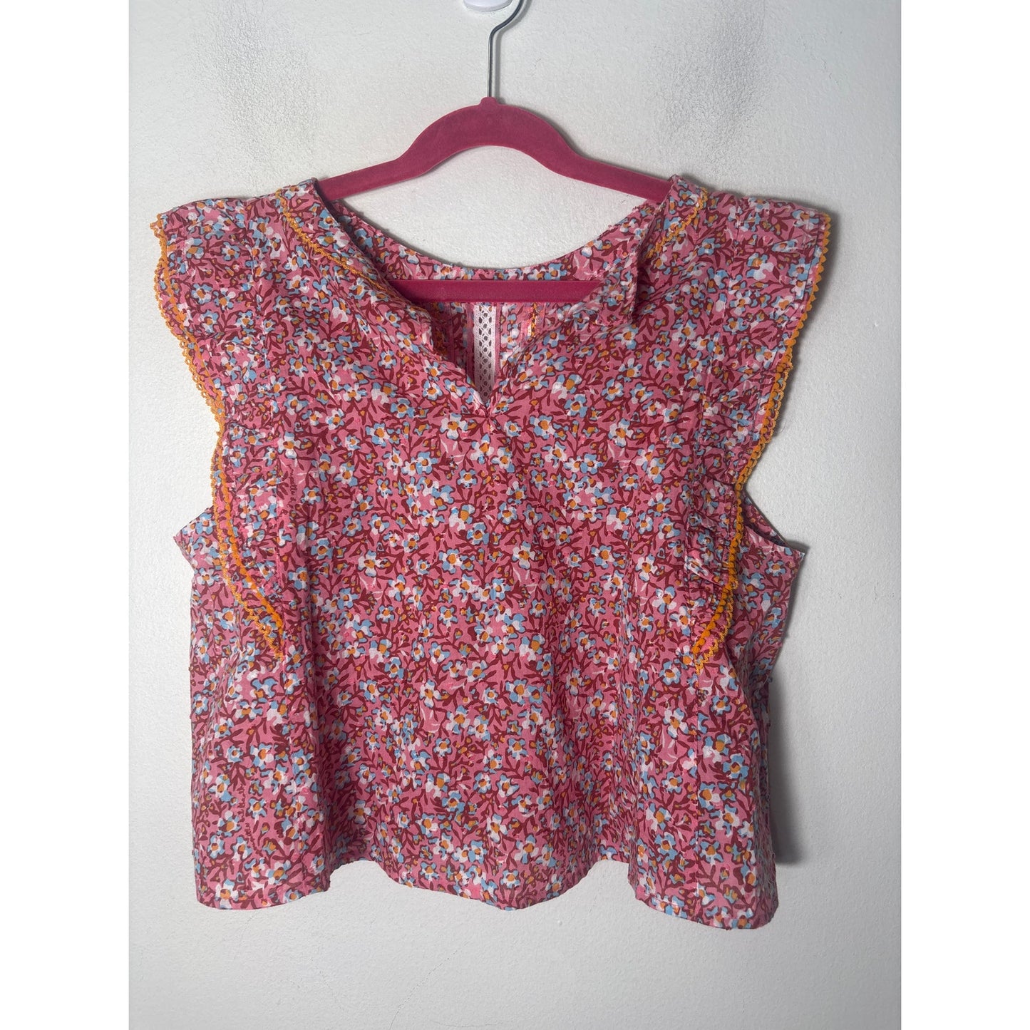 Girls NWT Poupette St. Barth Sleeveless Floral Cotton Top Sz 12