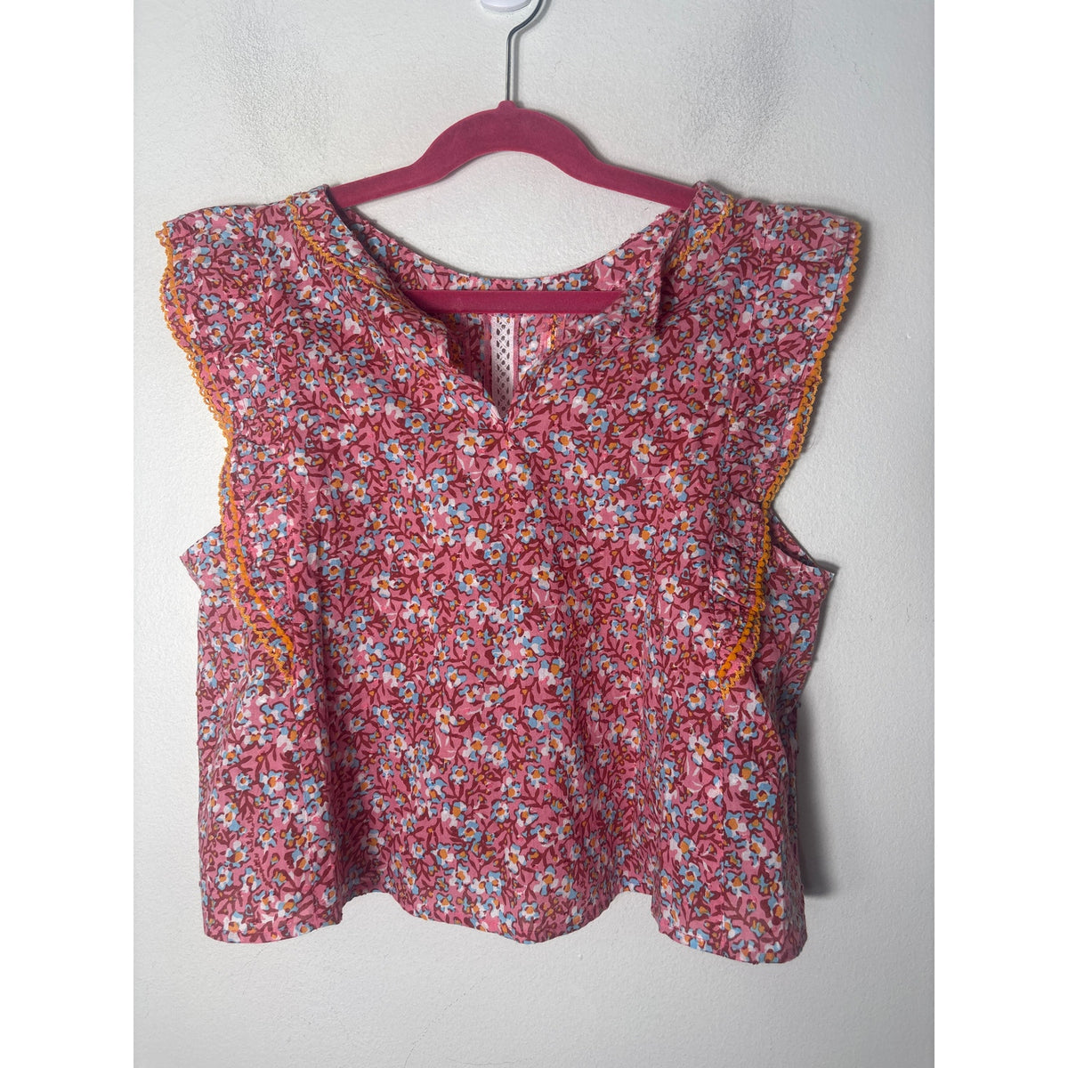 Girls NWT Poupette St. Barth Sleeveless Floral Cotton Top Sz 12