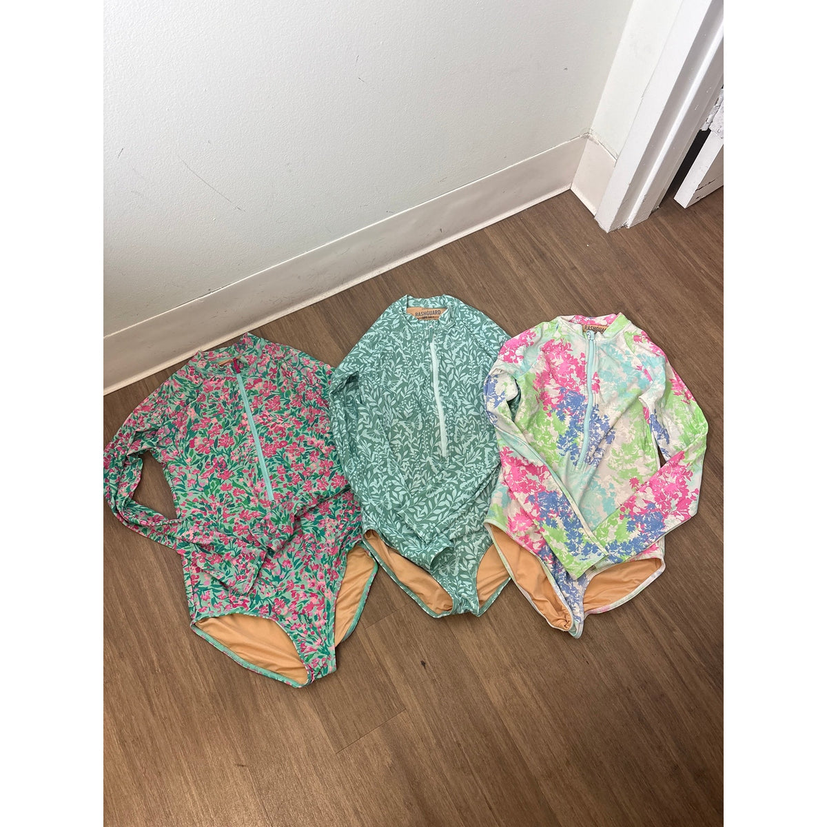 Girls Bundle of 3 J. Crew Cuts Rashguard Swim Suits Sz 14
