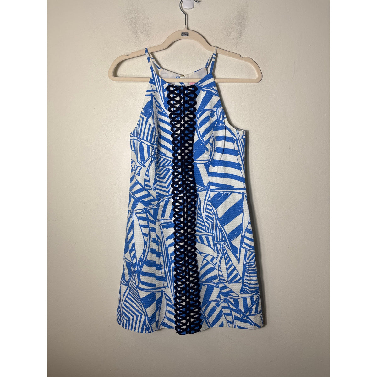 Lilly Pullitzer Blue and White Mini Dress Sz 2
