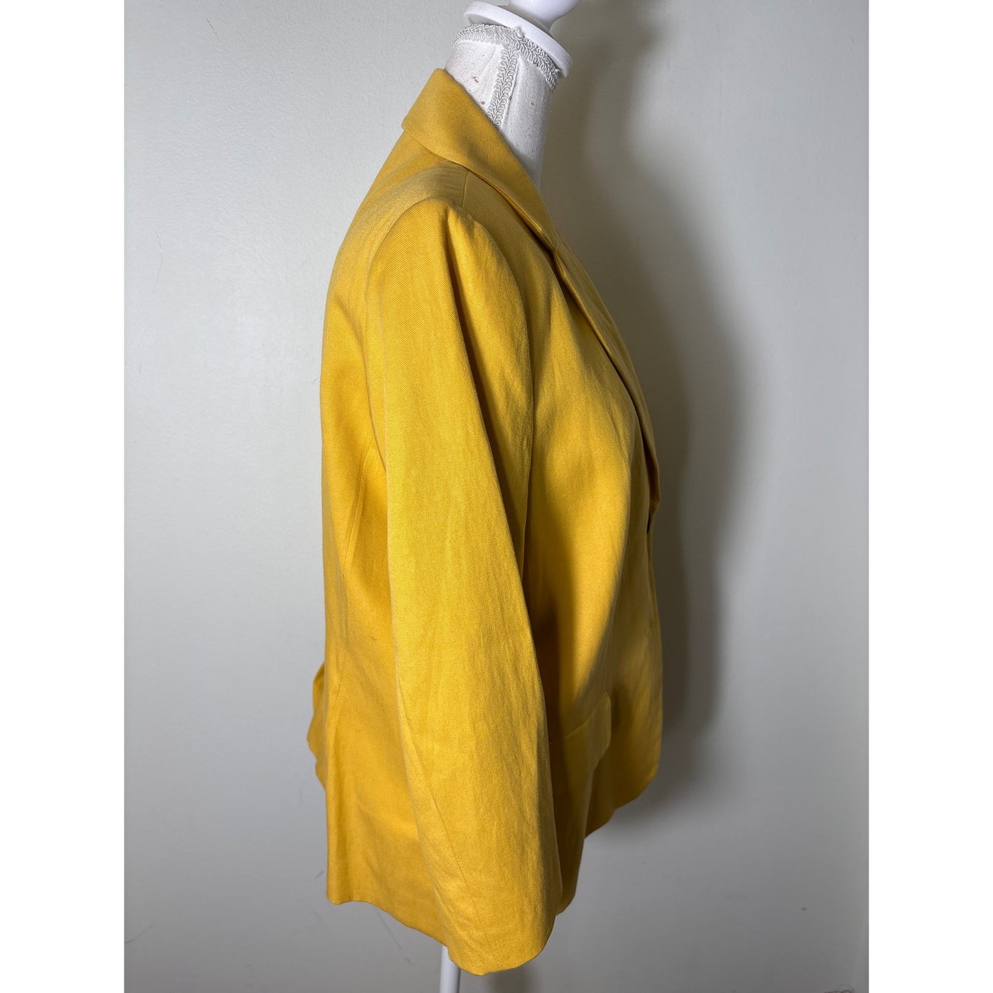 Weekend Max Mara Mustard Yellow Long Sleeve 2 Button Blazer Sz 16