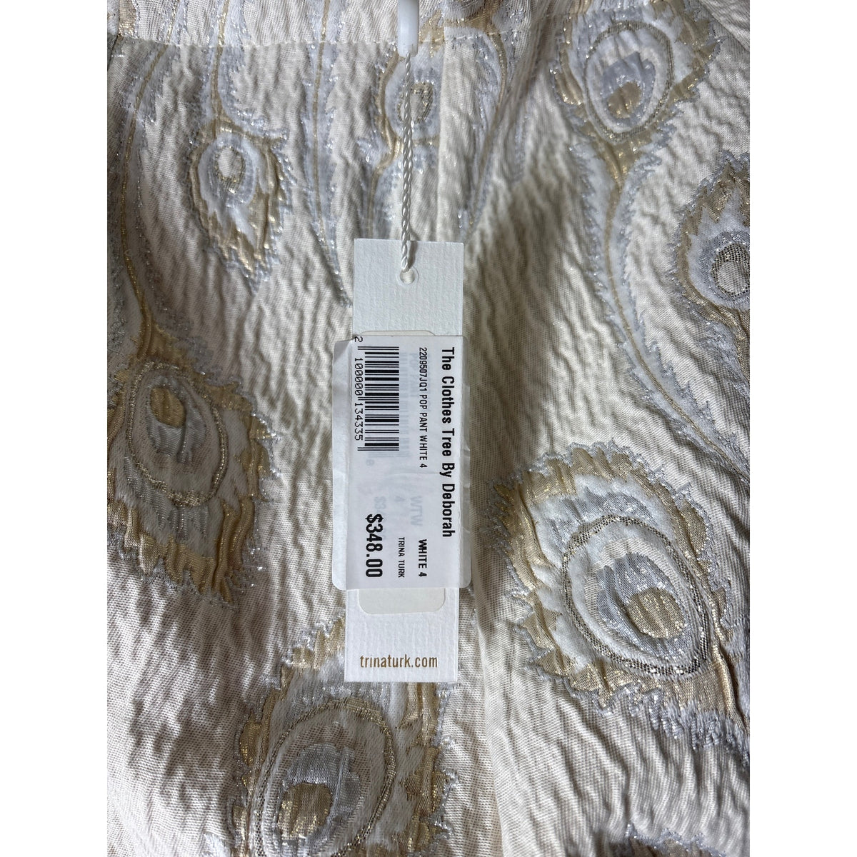NWT Trina Turk Pop Metallic Pants Sz 4