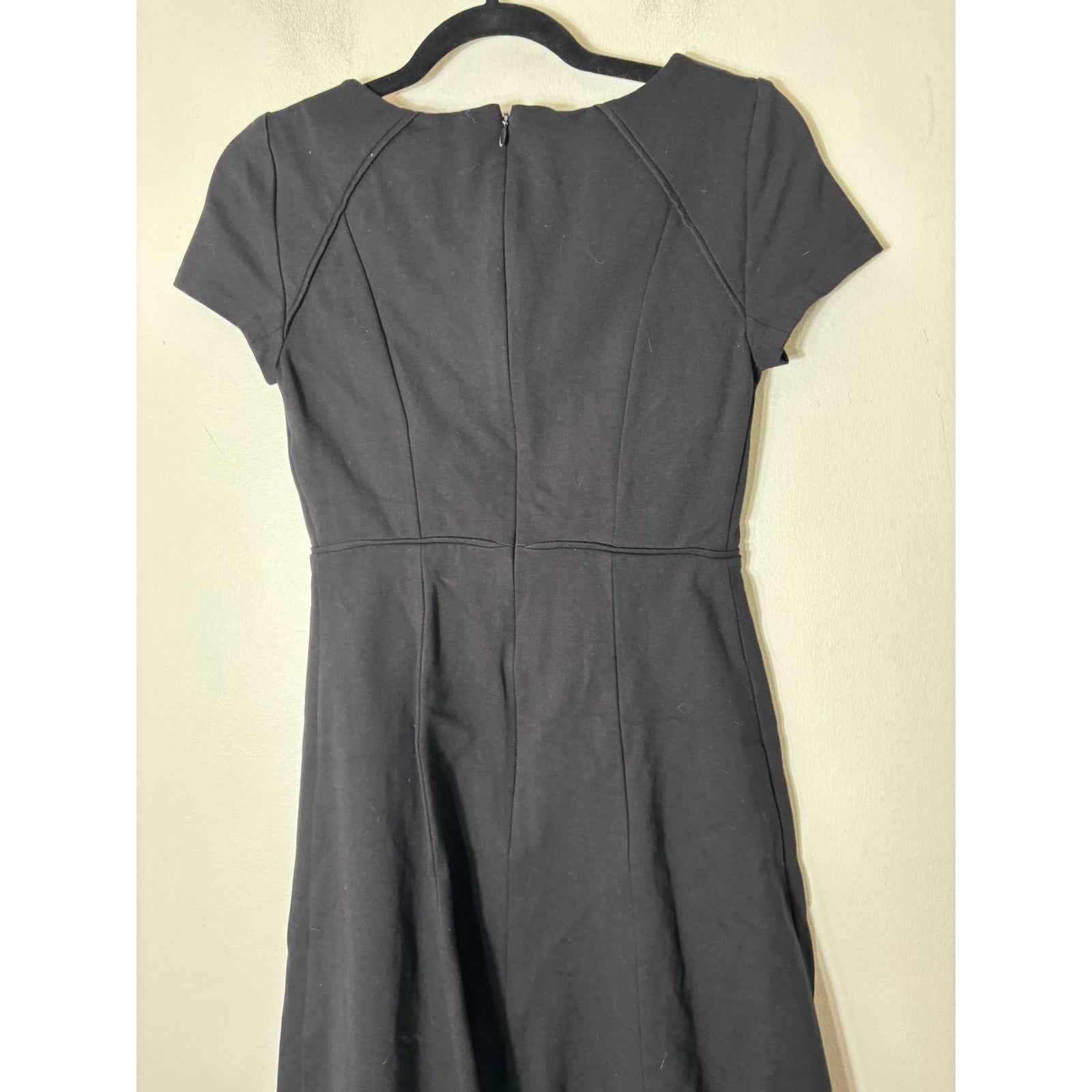 J. Crew Black Mini Short Sleeve Dress Sz 0