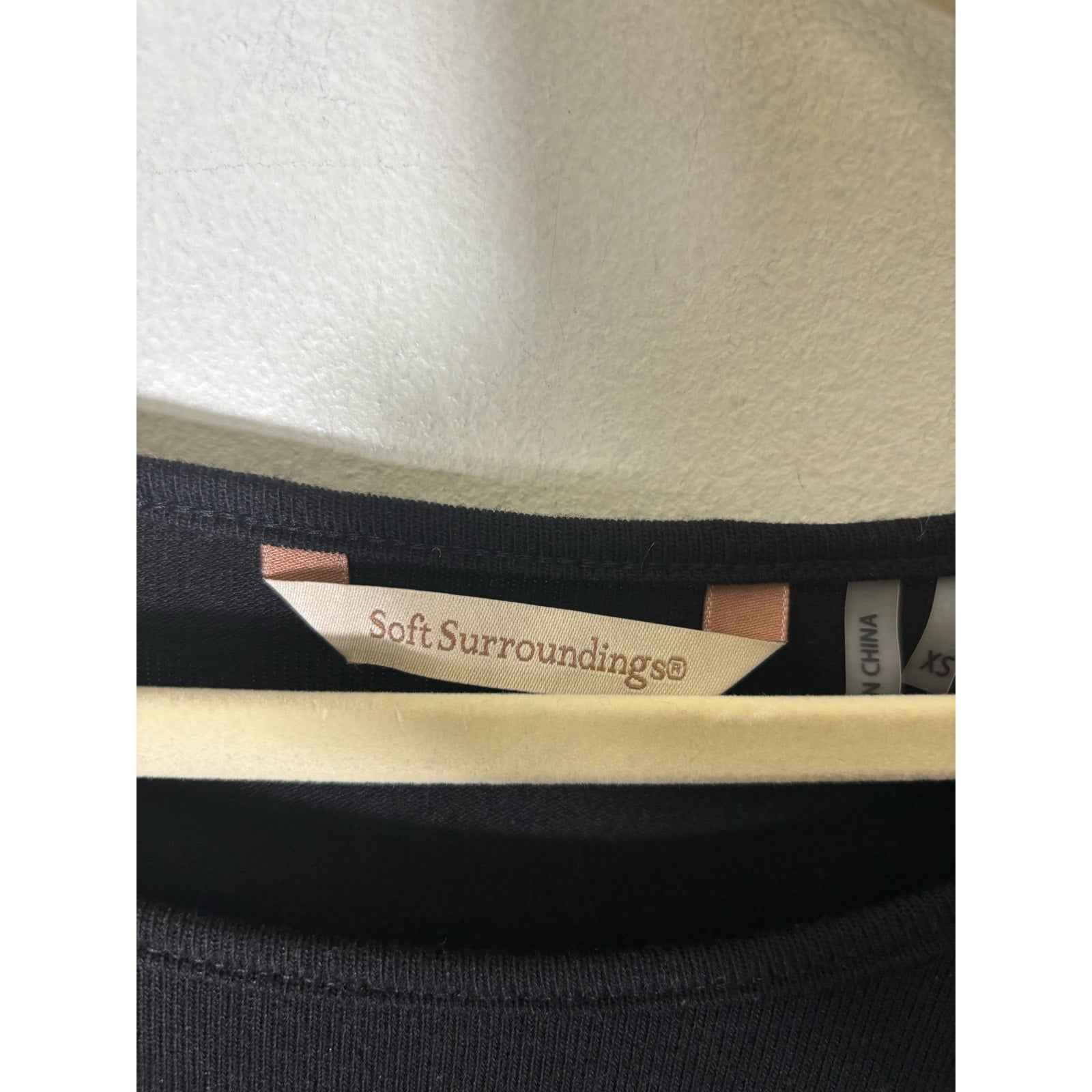 Soft Surroundings Black Velvet Pant and Top Set Sz S