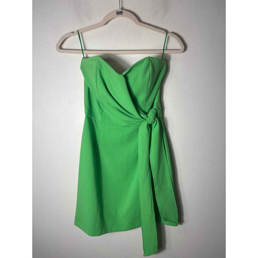 French Connection Bright Green Strapless Mini Cocktail Dress Sz XXS