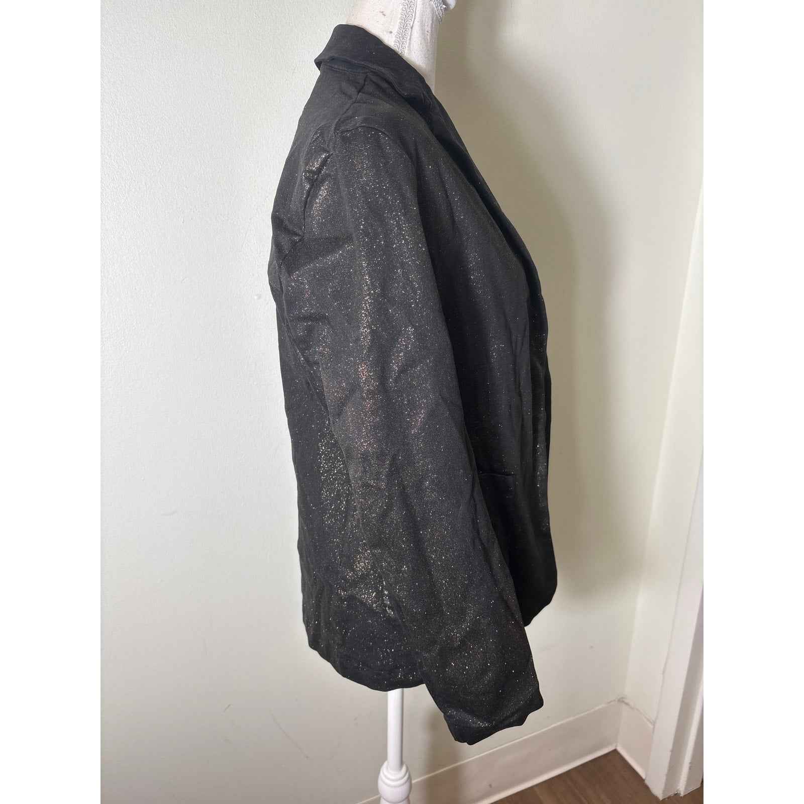 Frank & Eileen Black Shimmer Blazer Sz S