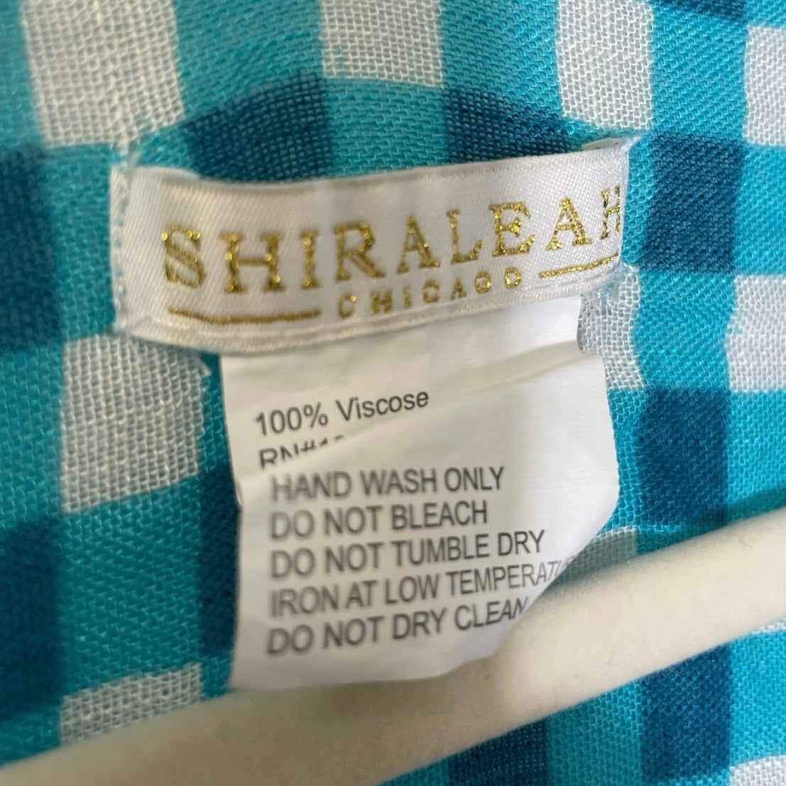 Shiraleah Blue Plaid Vest With Pom Poms