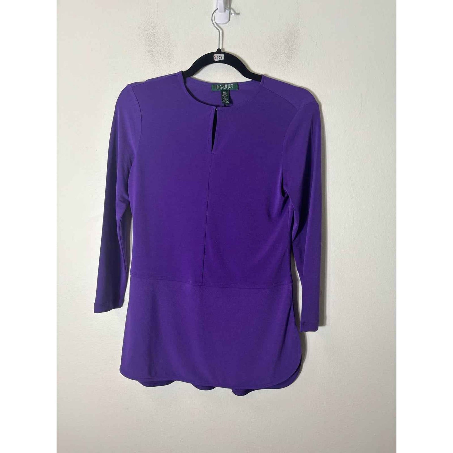 Ralph Lauren Purple Long Sleeve Crew Neck Tunic Sz XSP