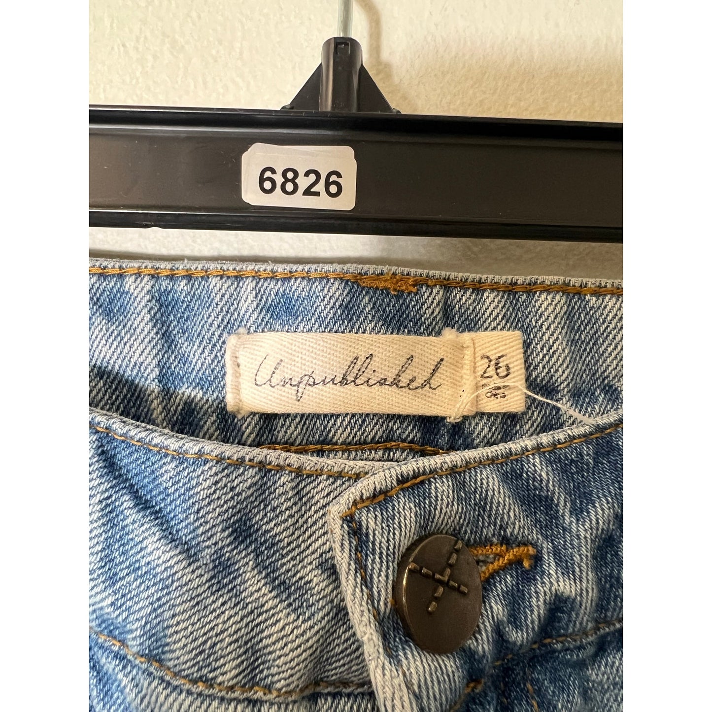 Unpublished Blue Denim Mini Skirt Sz 26