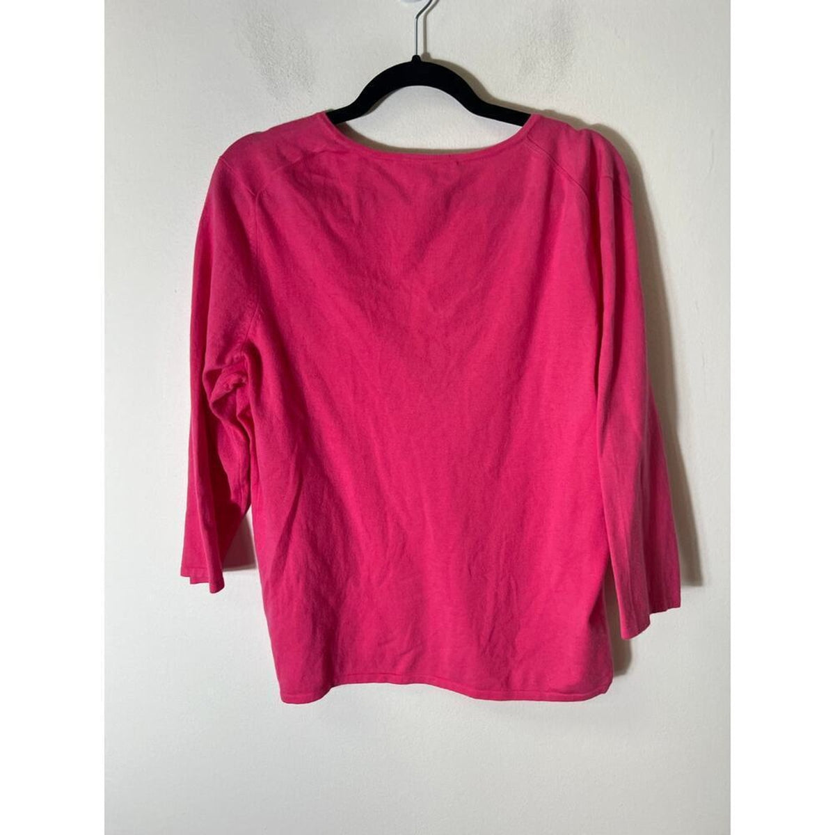Belford Pink Three Quarter Sleeve Knit Top XL