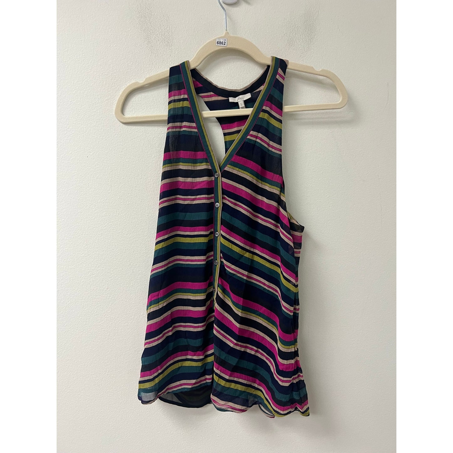 Joie Multi Color Stipe Tank Top Sz S