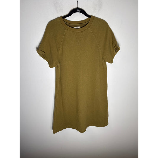 Madewell Olive Green Sweatshirt Dress Sz M
