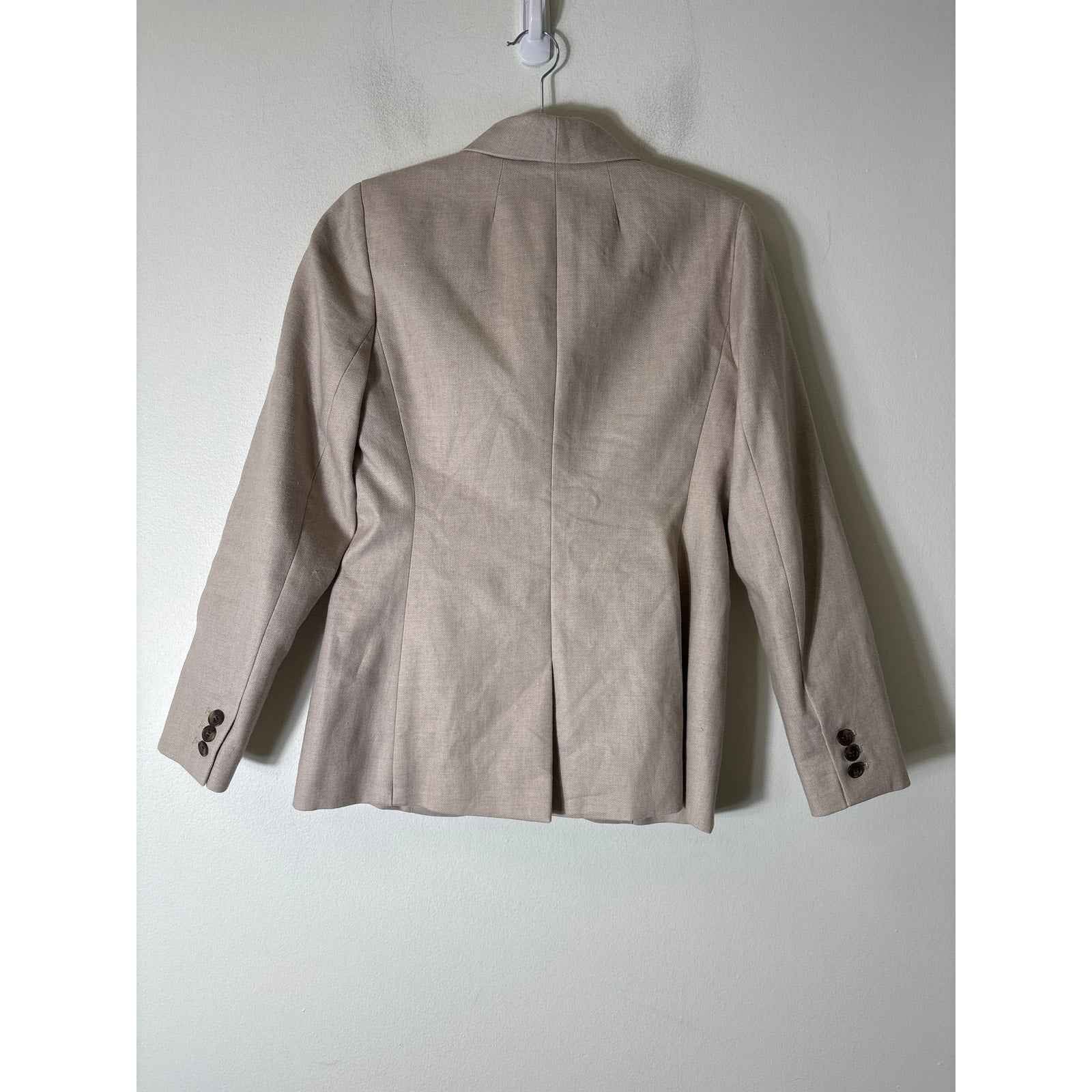 J. Crew Stone Long Sleeve "Parke" Linen Blazer Sz 2